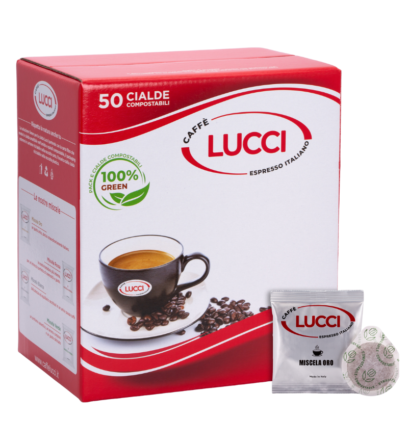 50 cialde, Caffè Lucci Miscela Oro (100% Arabica)