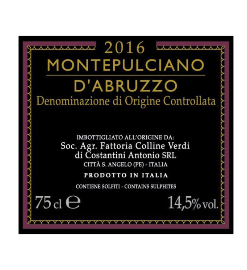 Tornese Montepulciano d’Abruzzo DOC 2017 – Linea Top