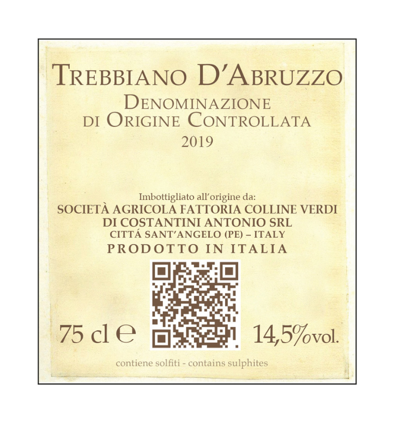 Trebbiano d’Abruzzo DOC 2019 ECATE – Linea Top