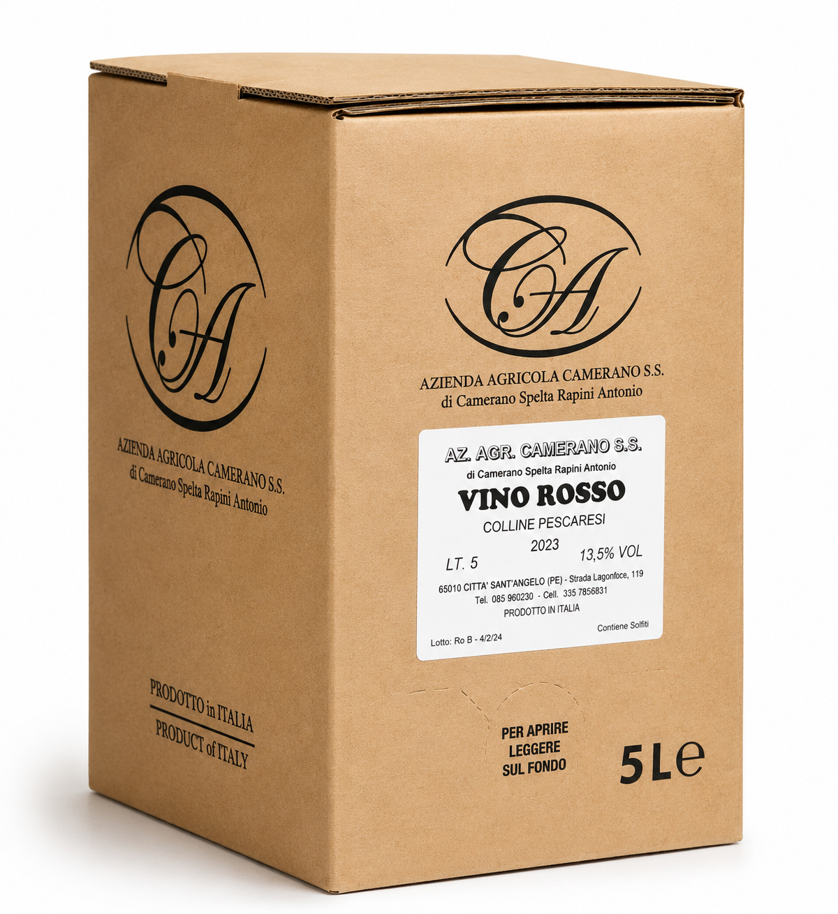 Vino Rosso 5L Az. agr. Camerano