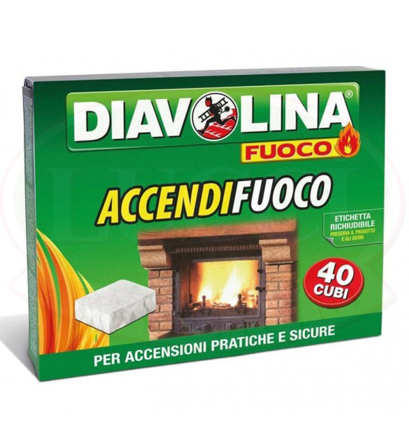 Diavolina Accendifuoco Confezione da 40 pz