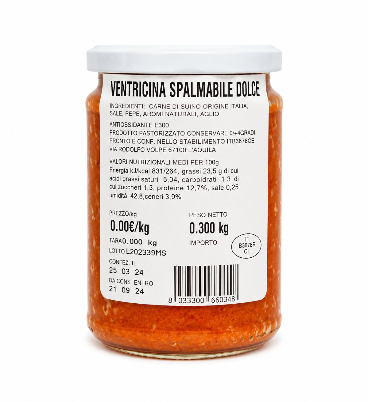 Ventricina Dolce Teramana 300g