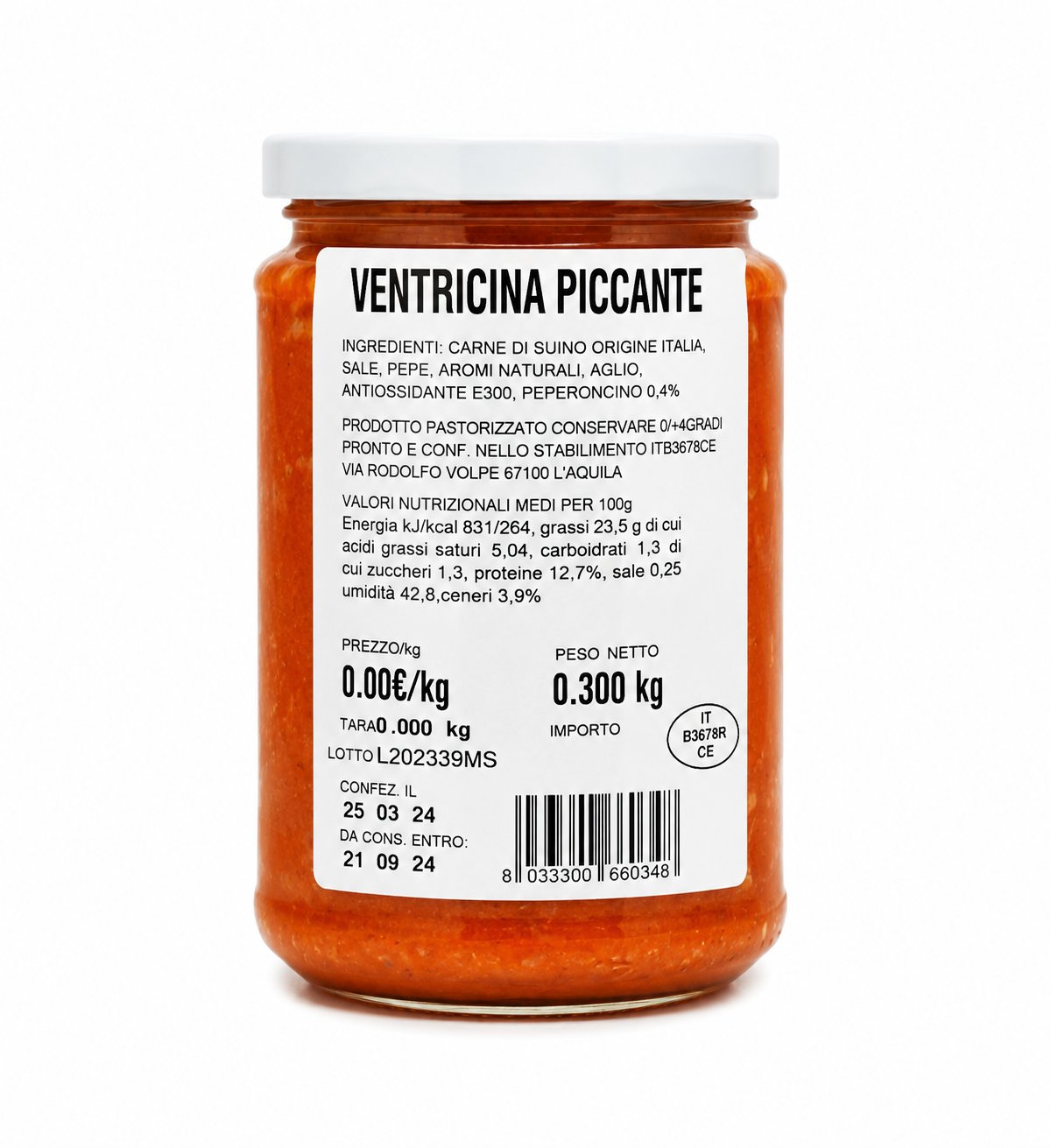 Ventricina Piccante Teramana 300g