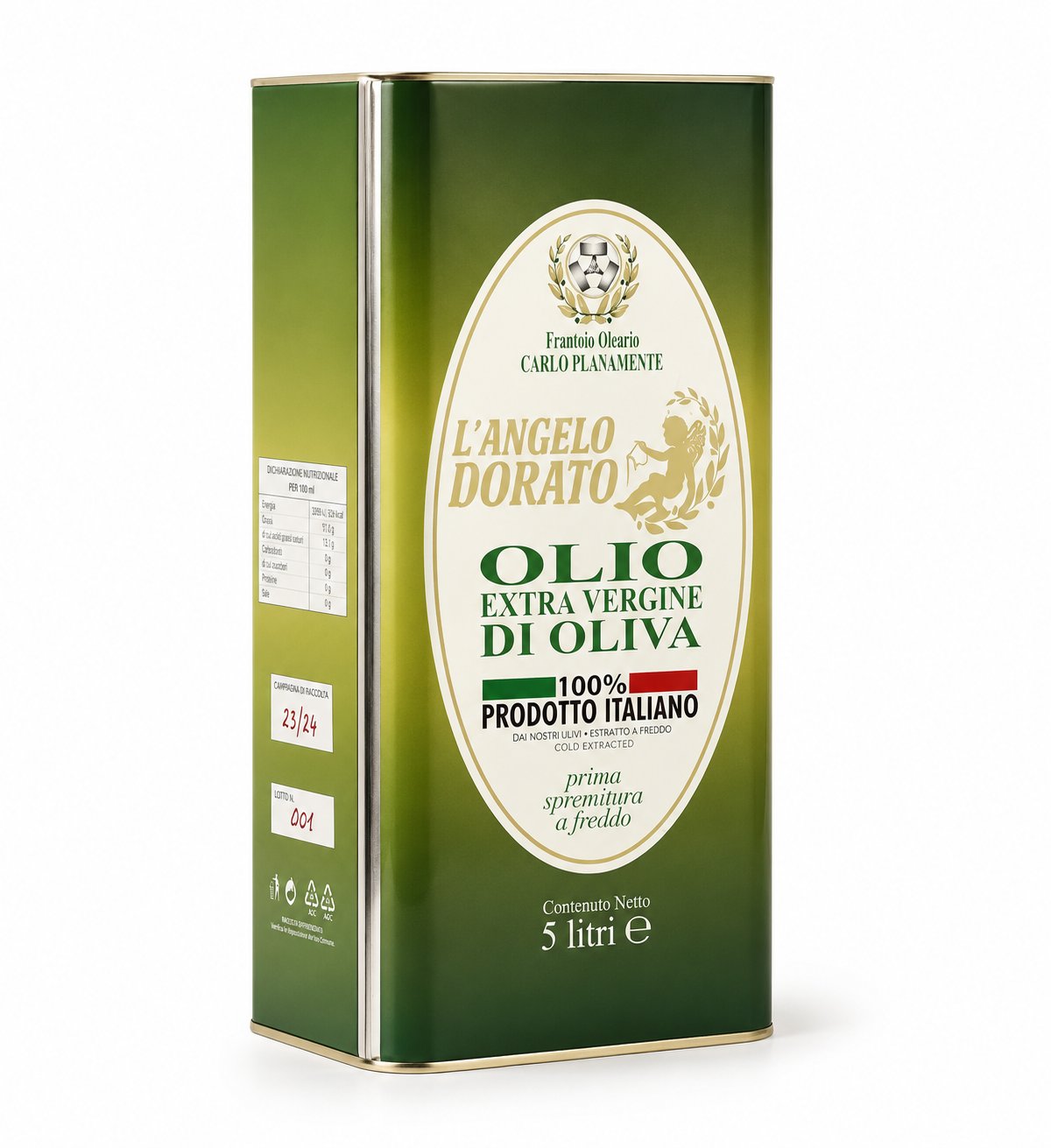 Olio Extravergine d'Oliva 5L - 100% Italiano- DELICATO