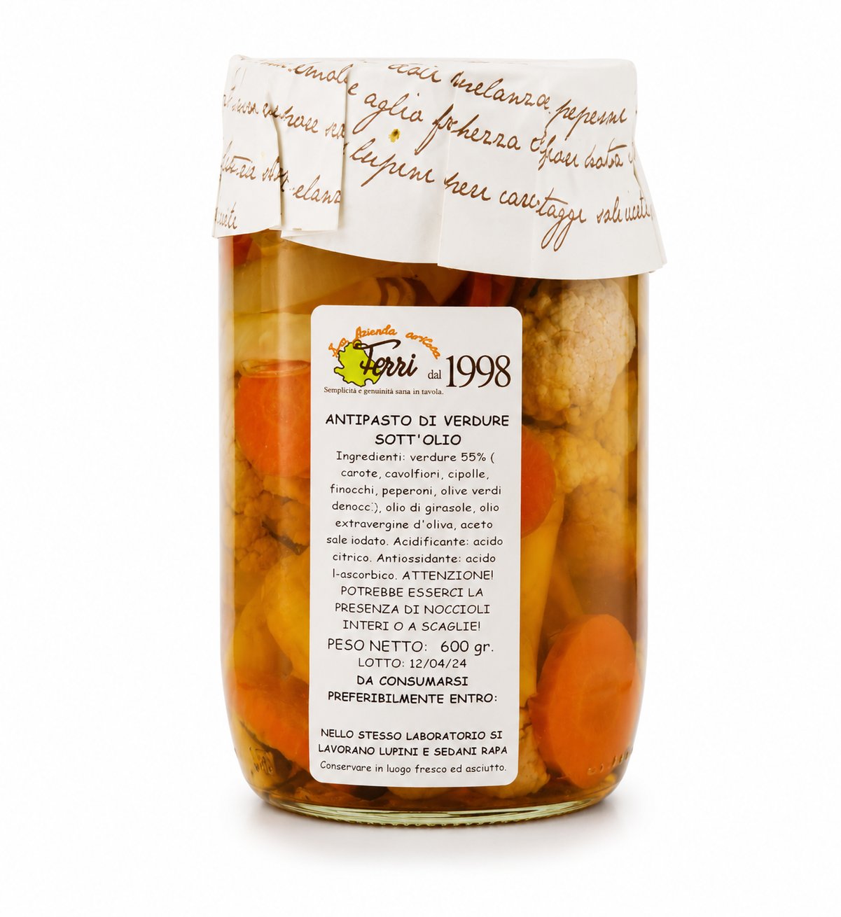 Antipasto di Verdure Sott'Olio 600g