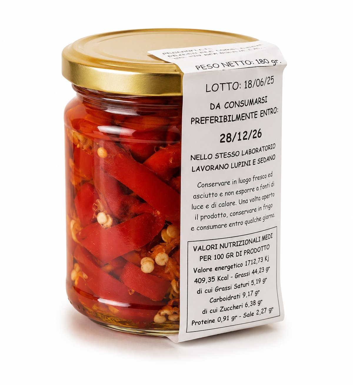 Peperoncino Piccante sott' olio 80g.