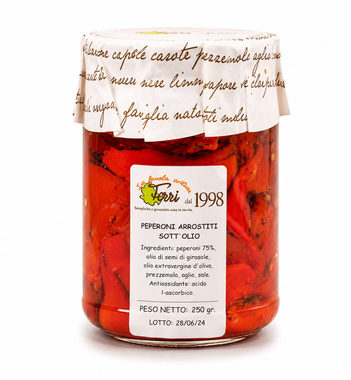 Peperoni arrostiti sott'olio 250g.