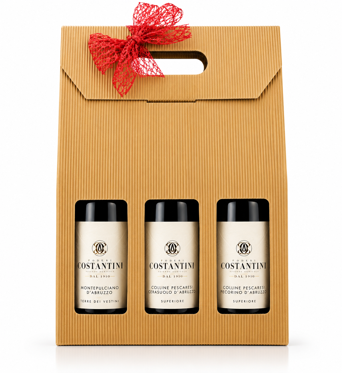 Confezione Regalo 3 Bottiglie Vini Abruzzesi – Natale e Prodotti Tipici Locali