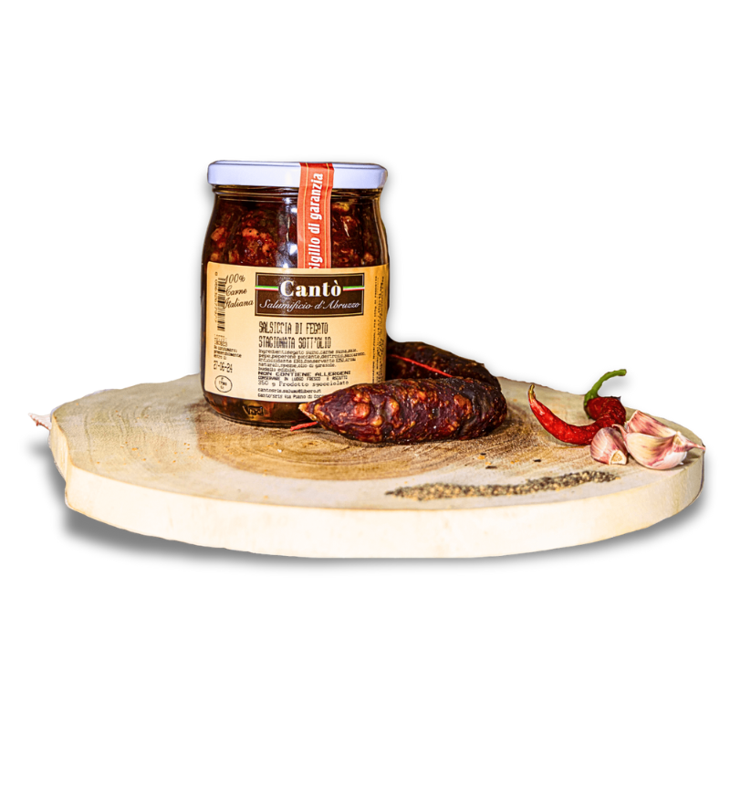 Salsiccia di fegato sott’olio in barattolo